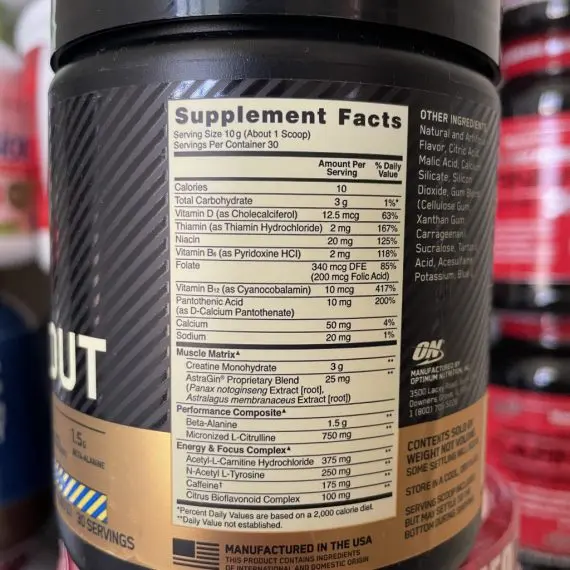 Pre-Workout ON 30 serv - Imagen 4